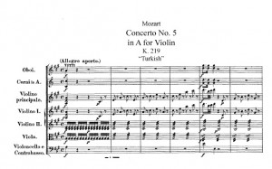MOzart concerto per violino K 219